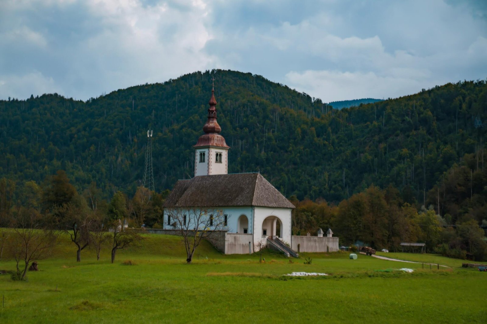 church near Lake Bled