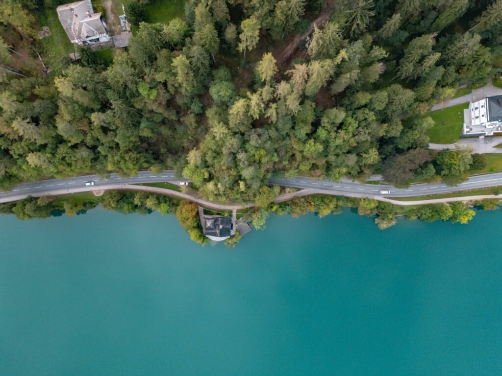 drone shot in Slovenia