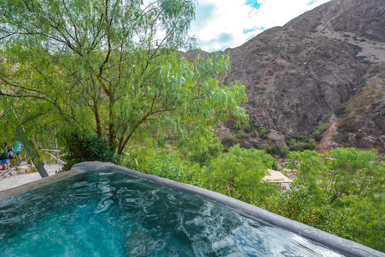 outdoor pool at Cacheuta Spa in Mendoza