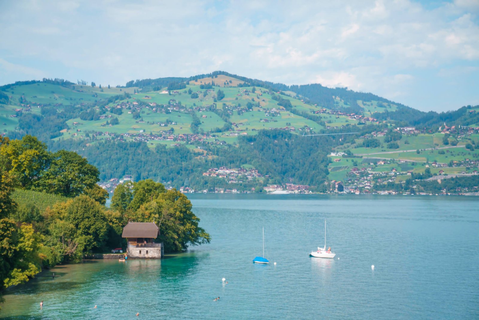 boat ride in Interlaken, Switzerland