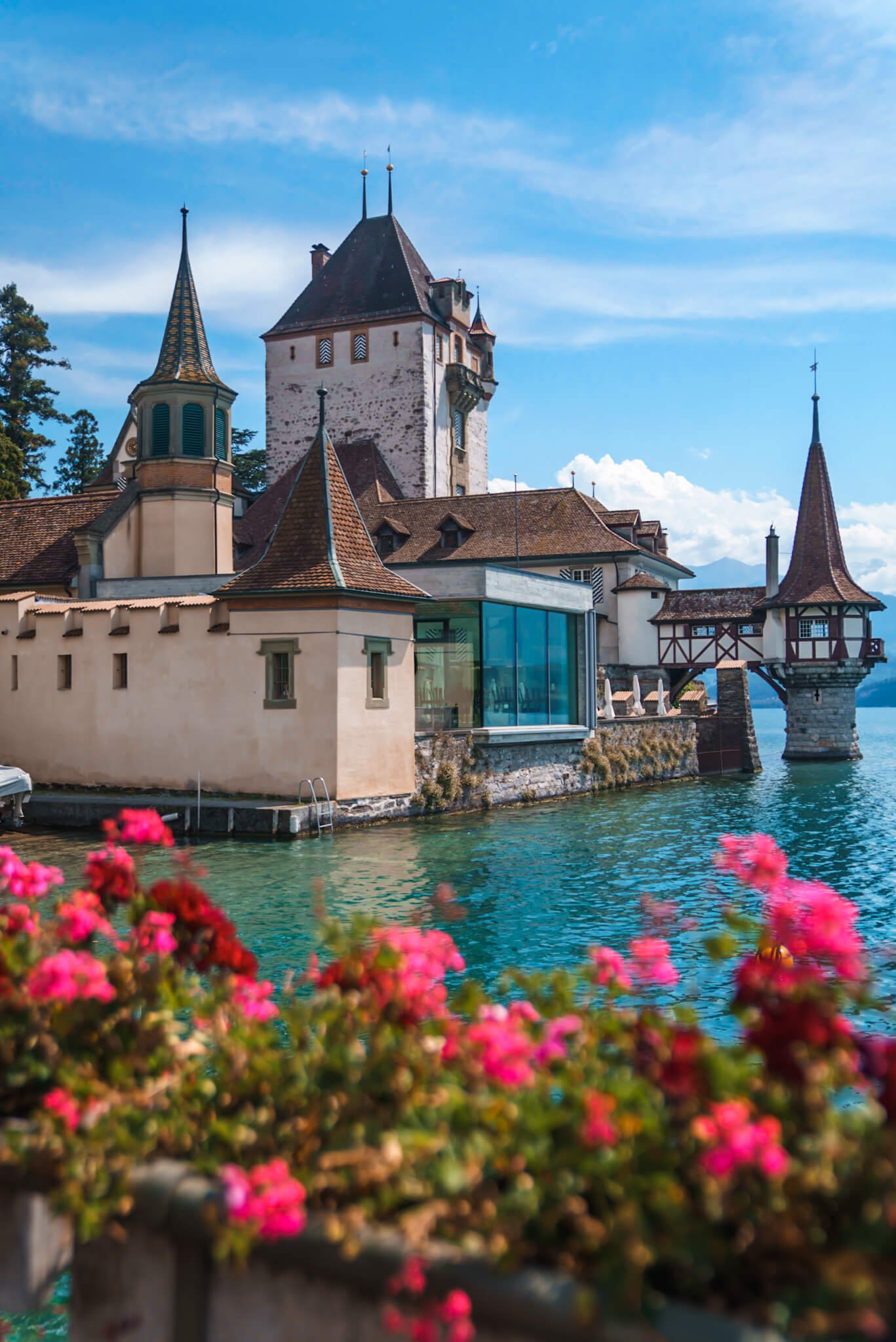 Oberhofen Castle on Lake Thun, good places to go in Switzerland