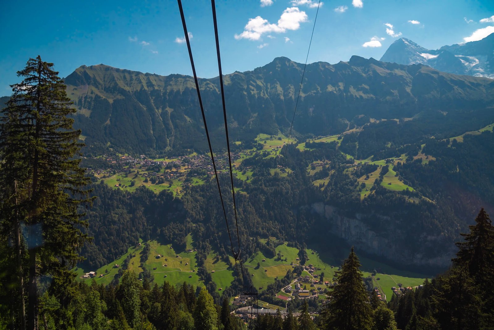 Harder Kulm cable car in Interlaken, Switzerland