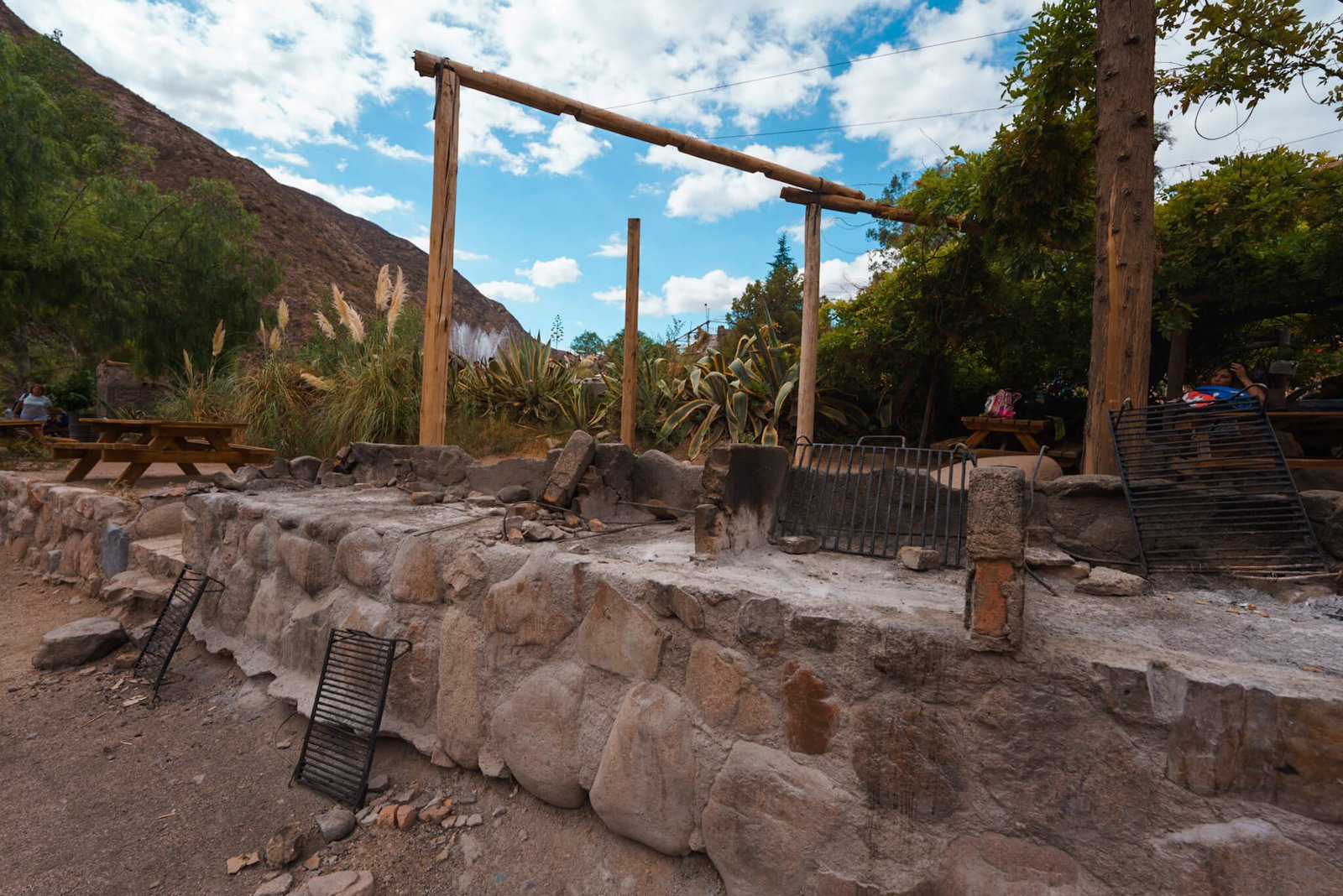 barbecue areas at Cacheuta Spa in Argentina