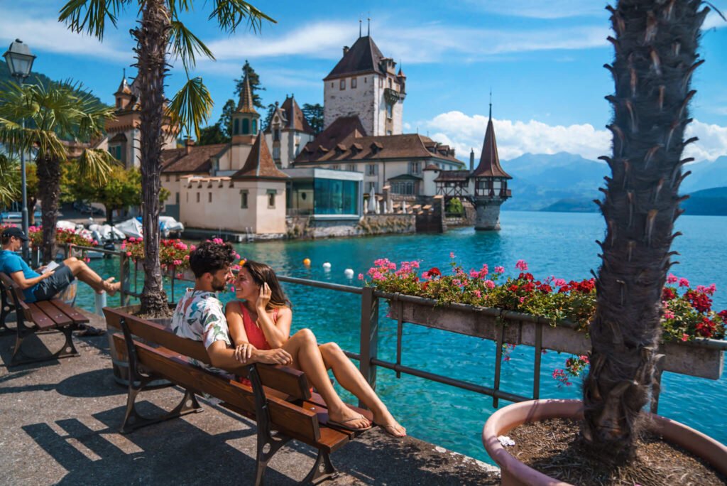 Oberhofen Castle on Lake Thun, good places to go in Switzerland