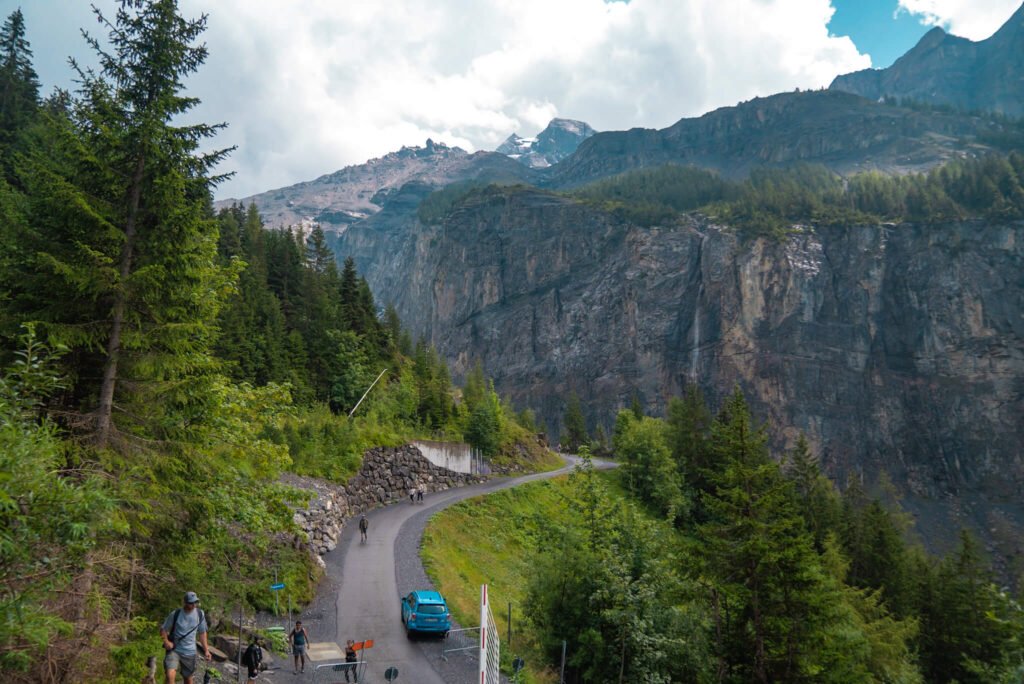 hiking to Oeschinen Lake in Switzerland