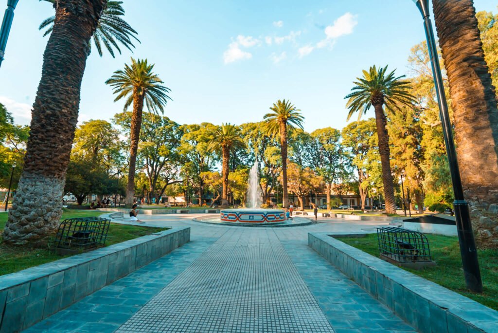 plaza in Mendoza, Argentina