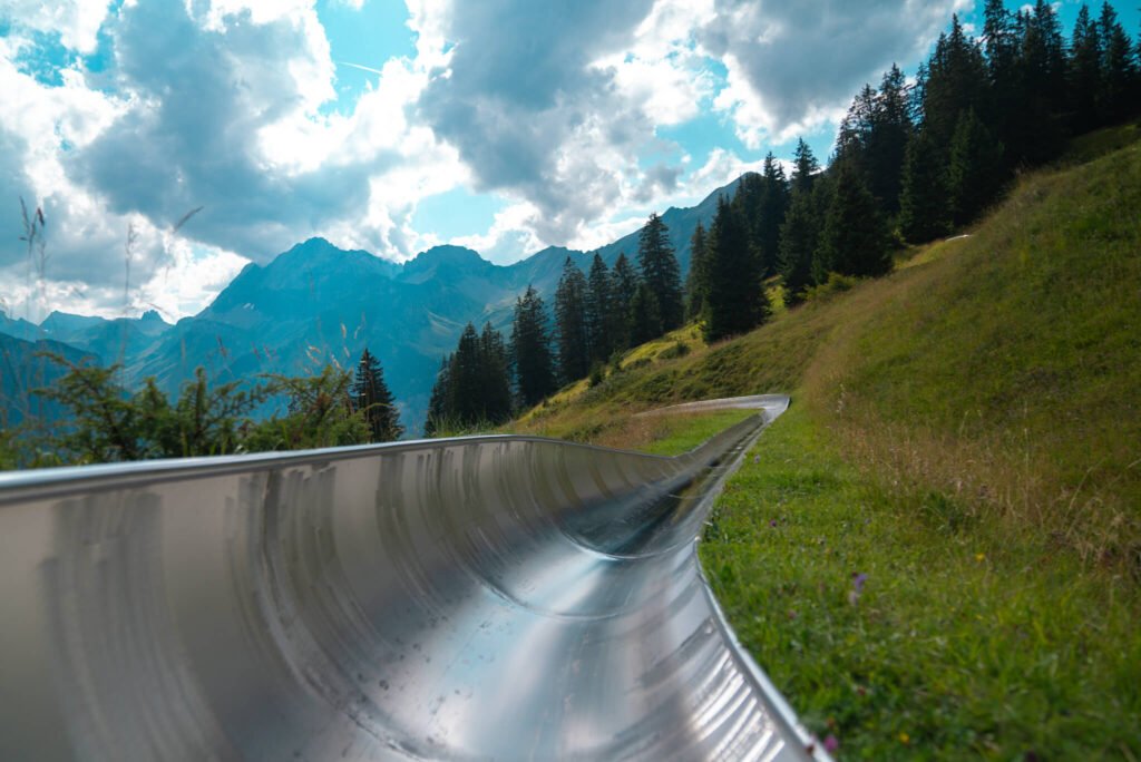 mountain coaster at Oeschinensee in Switzerland