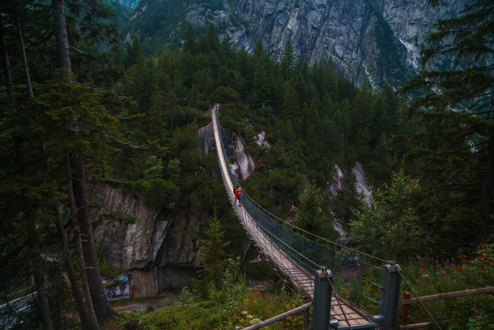suspension bridge in Switzerland