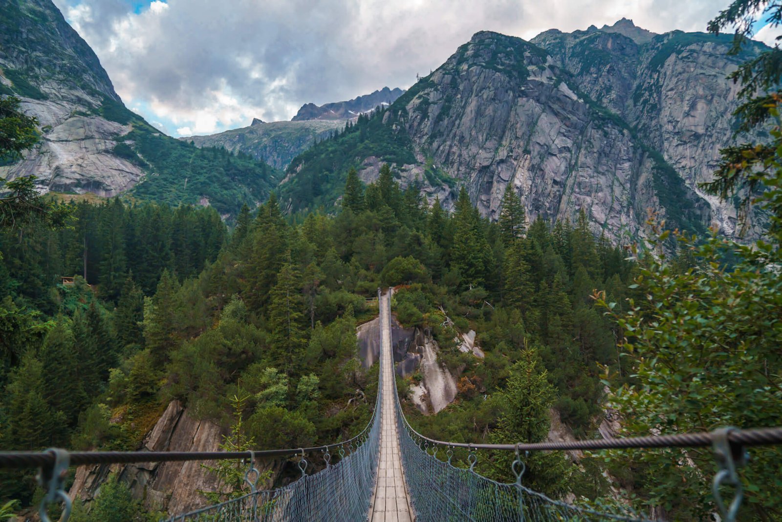 suspension bridge in Switzerland