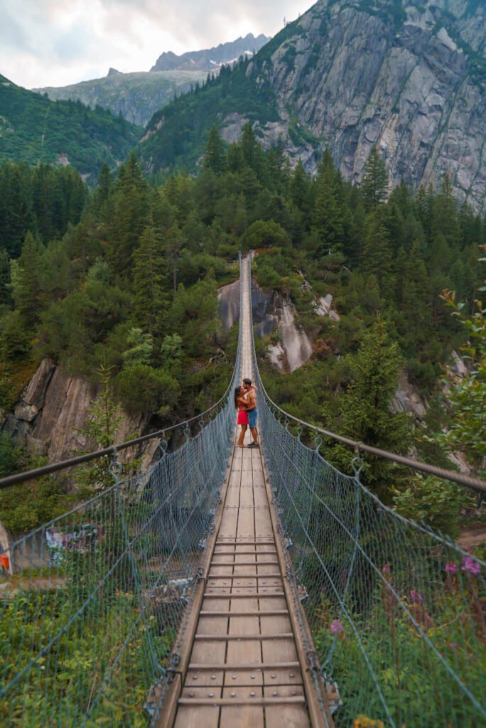 suspension bridge in Switzerland