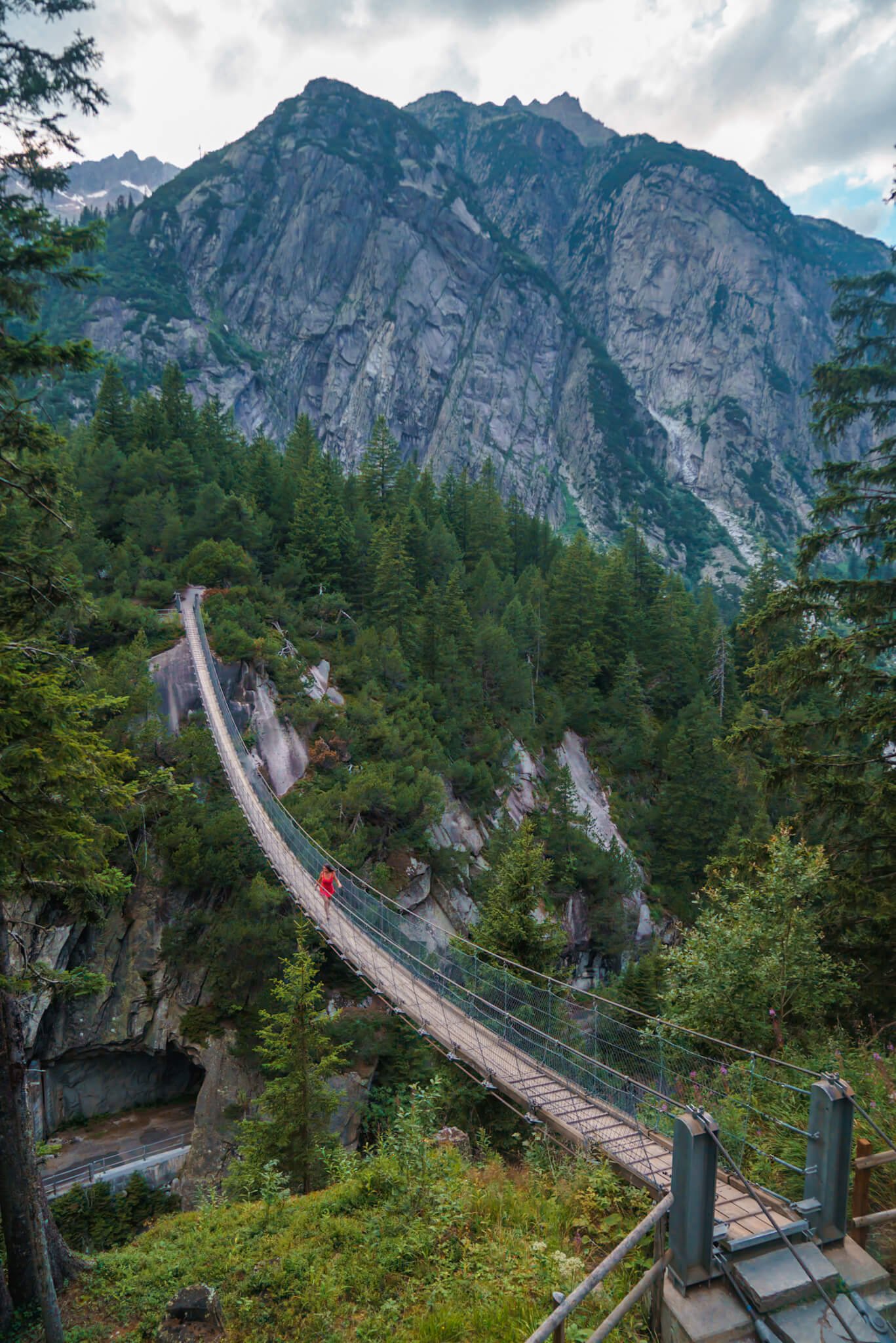 suspension bridge in Switzerland suspension bridge in Switzerland