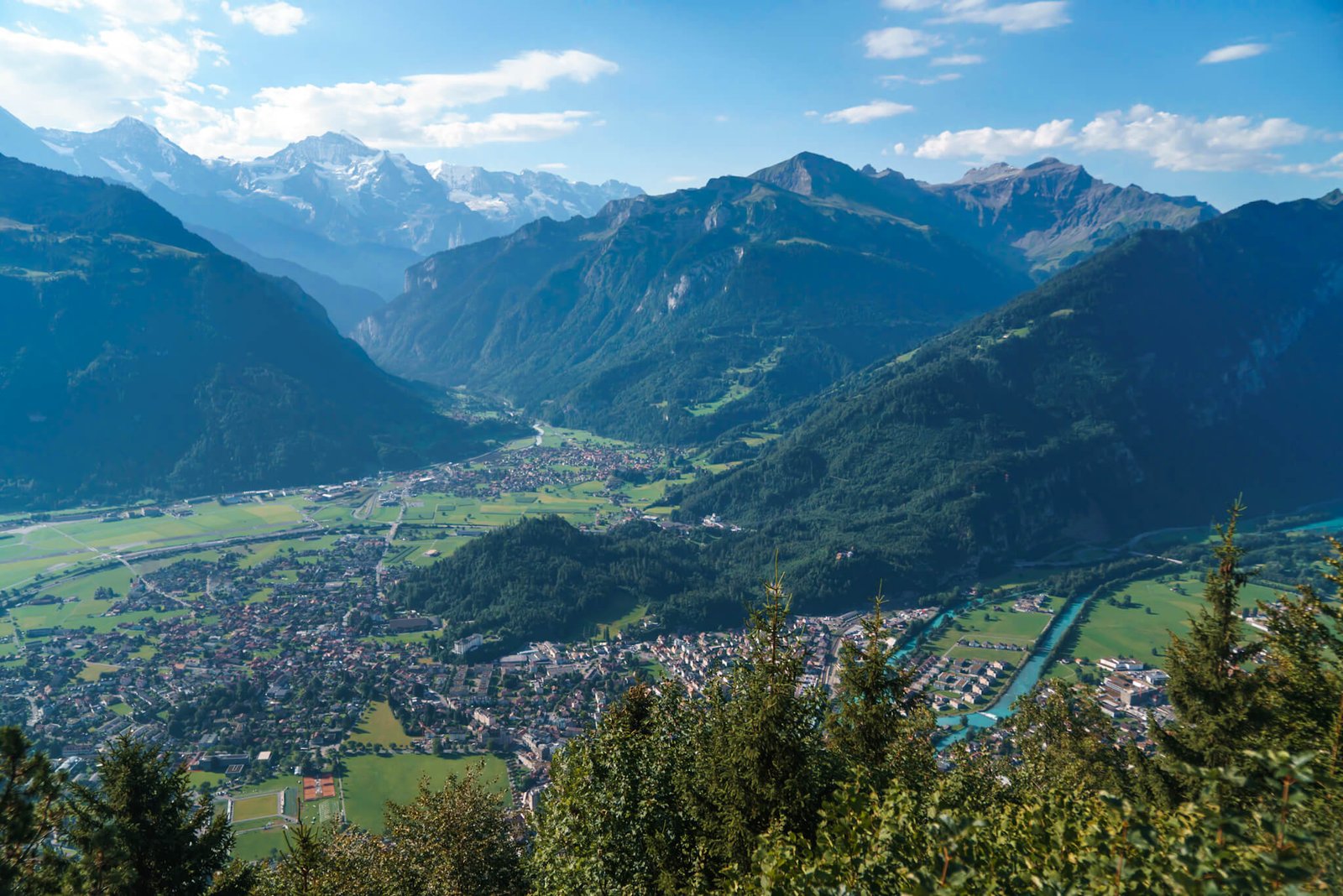 views of Interlaken, good places to go in Switzerland