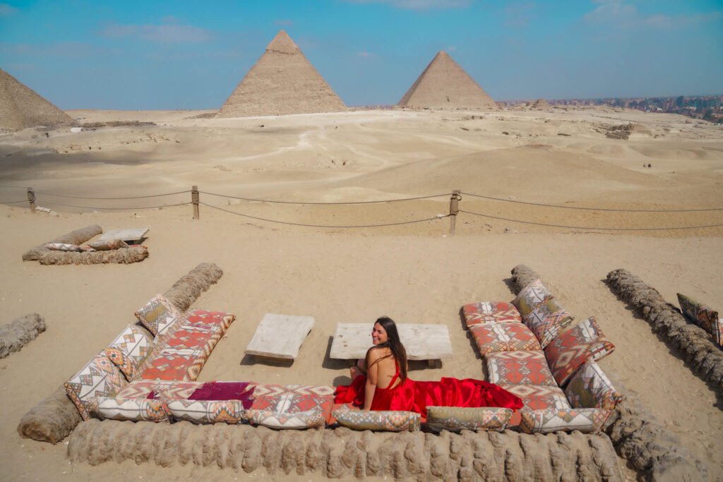 9 Pyramids Lounge at the Pyramids of Giza in Egypt