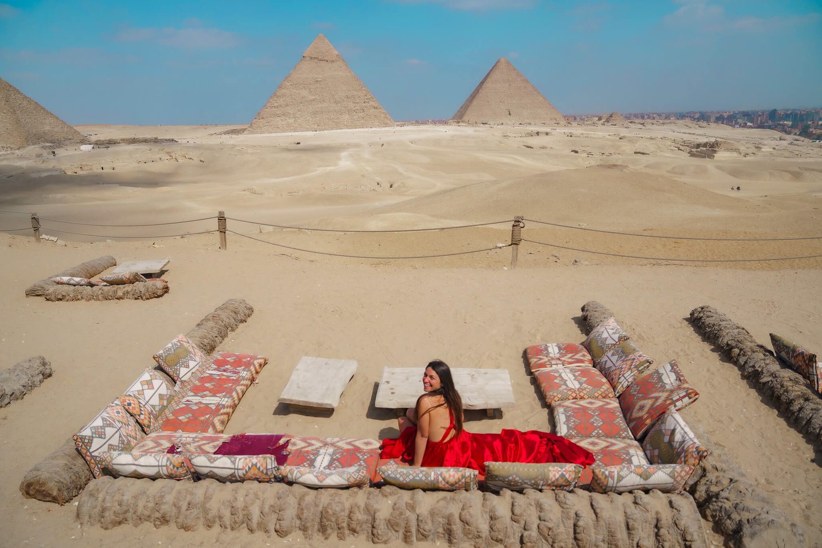 9 Pyramids Lounge at the Pyramids of Giza in Egypt 