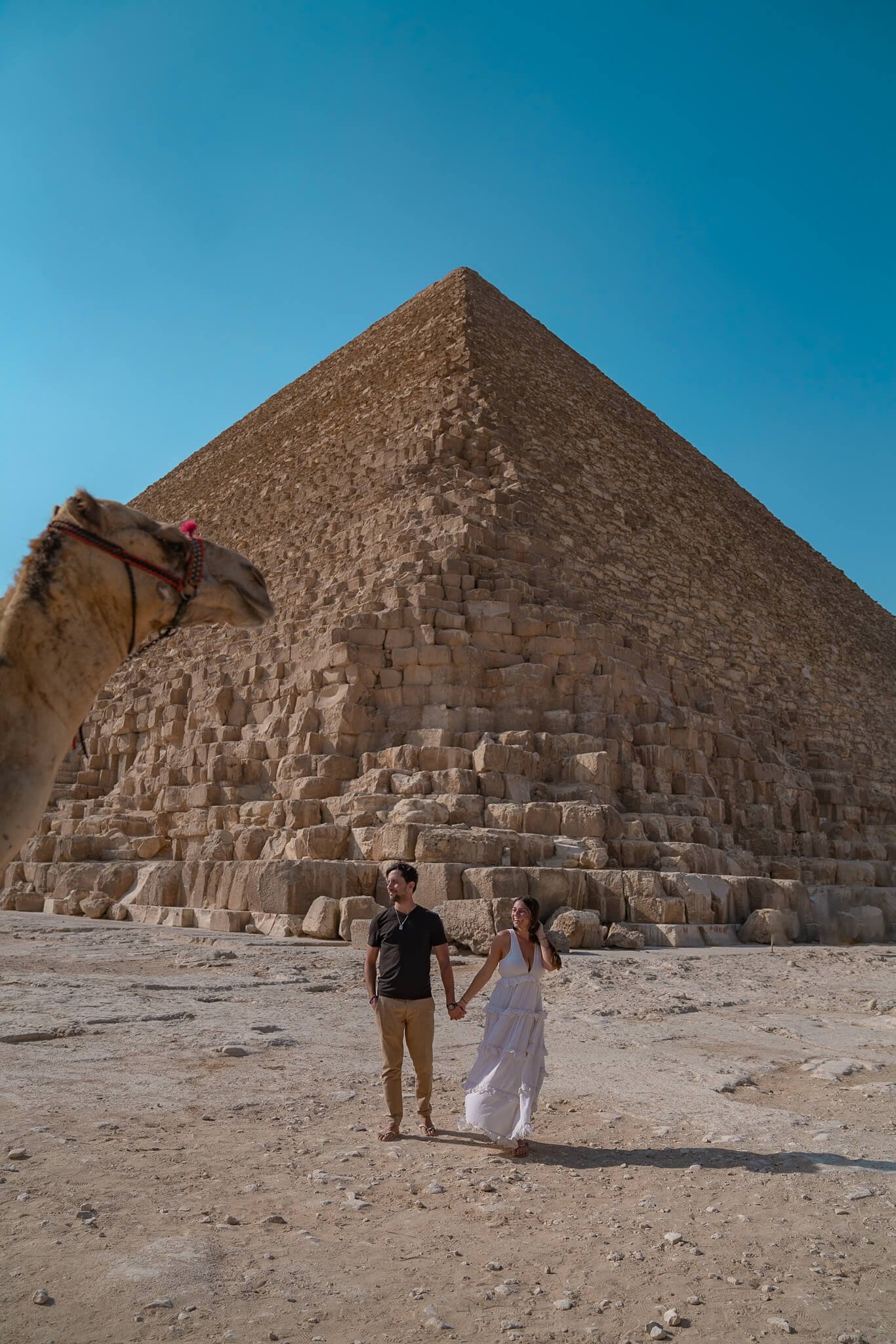 Great pyramid, spots for the best photos at the Egyptian Pyramids