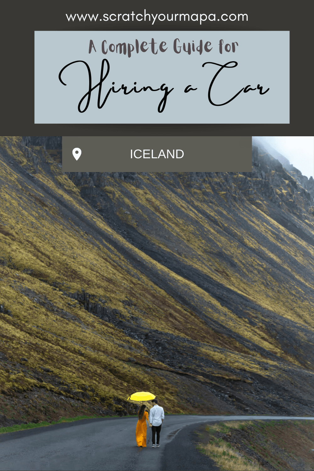 hiring a car in Iceland pin