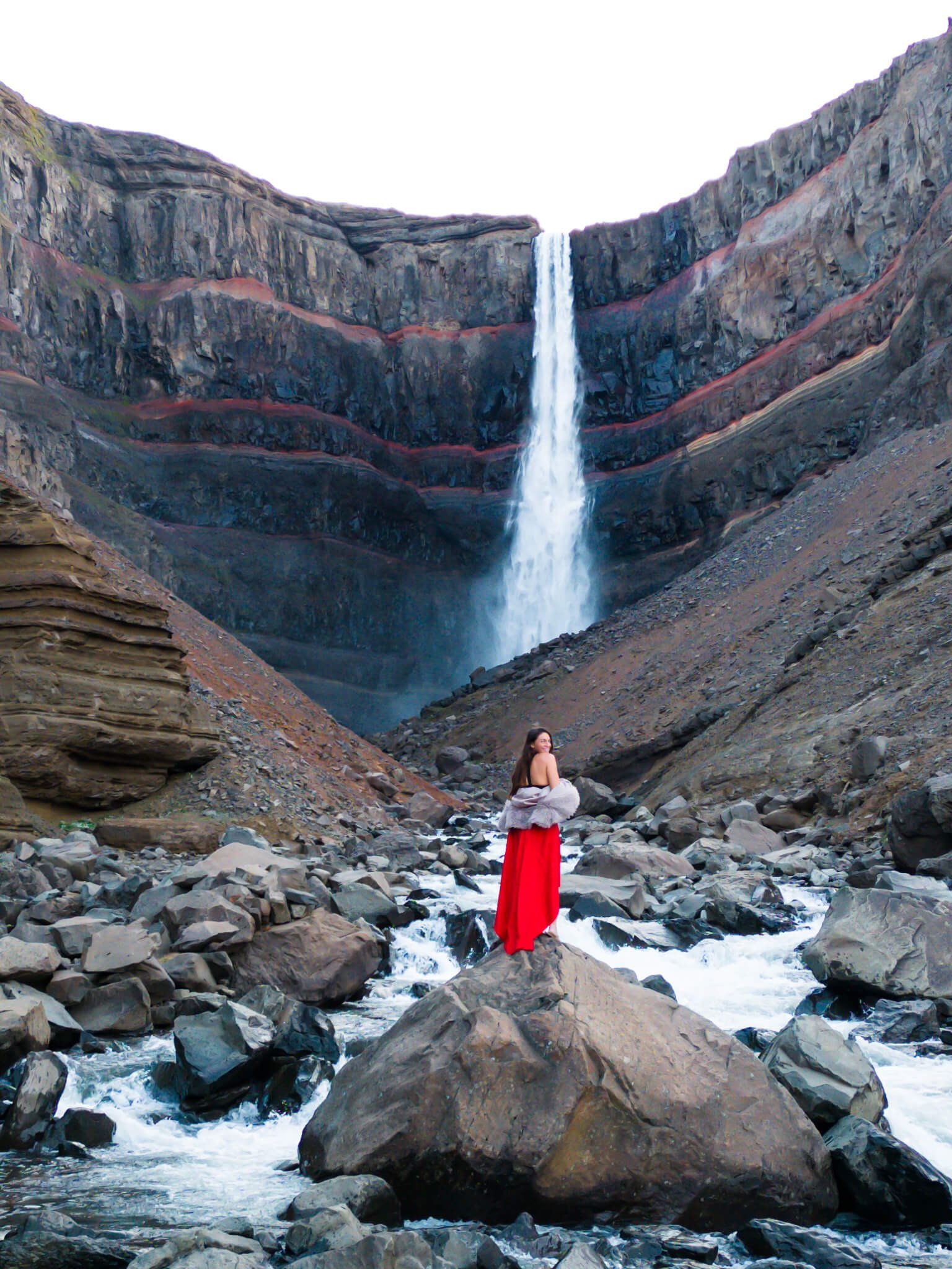 Hengifoss waterfall, the best waterfalls in Iceland