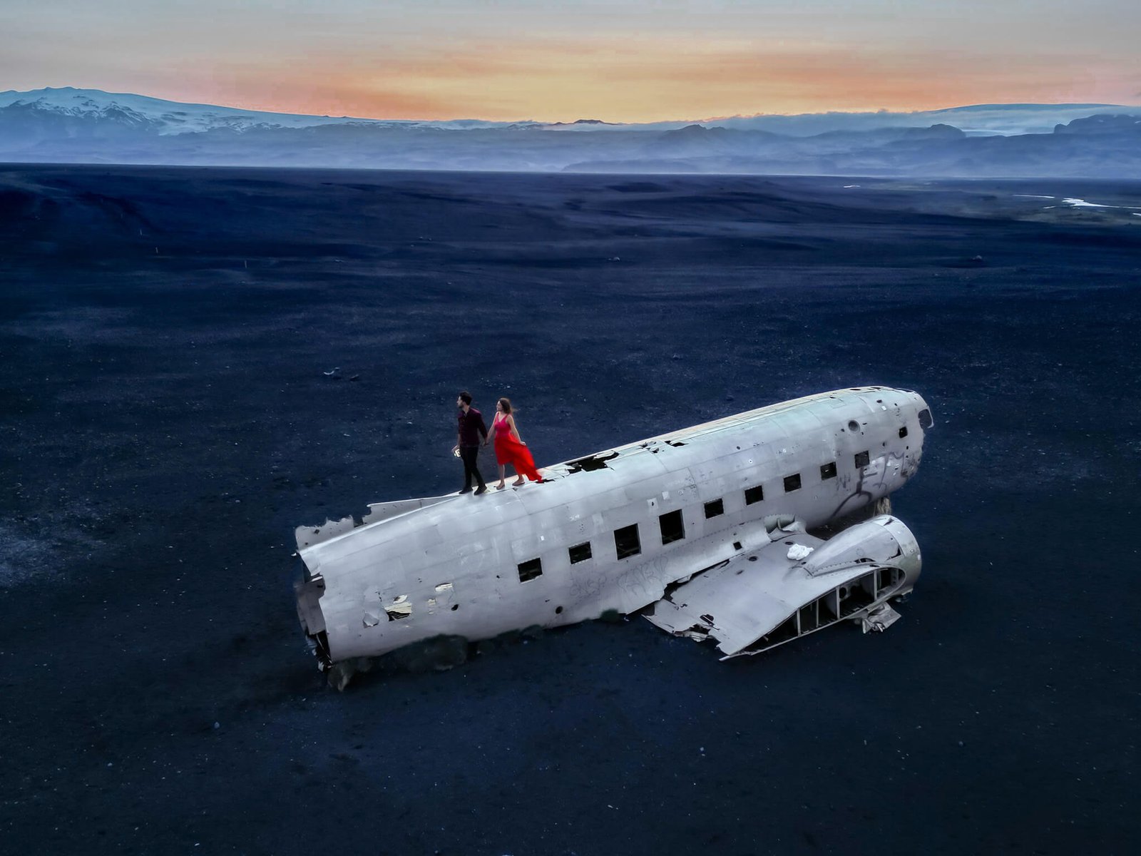 abandoned plane in Iceland