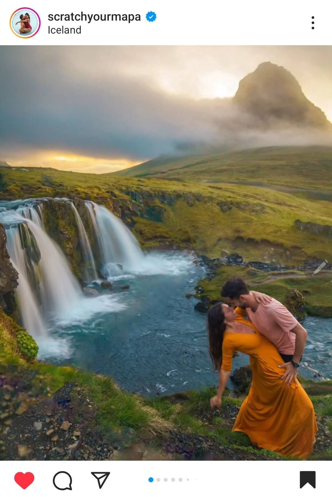 Kirkjufell waterfall, Instagram spots in Iceland