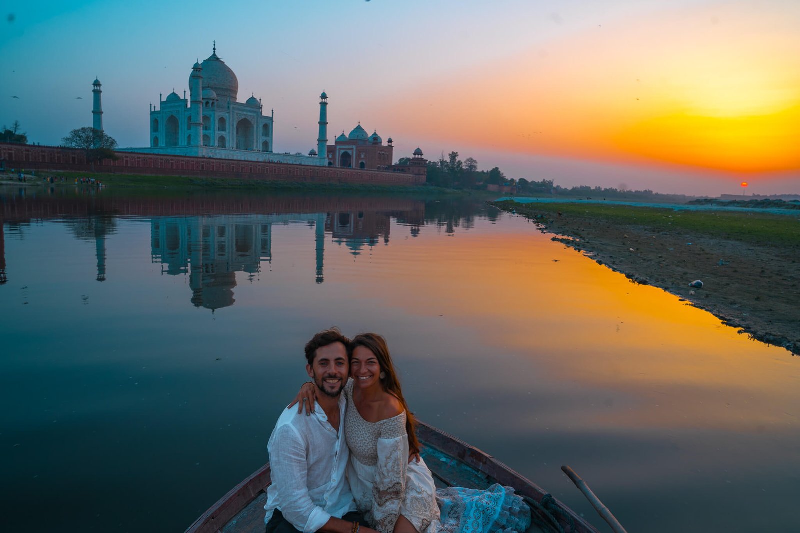 Taj Mahal boat ride