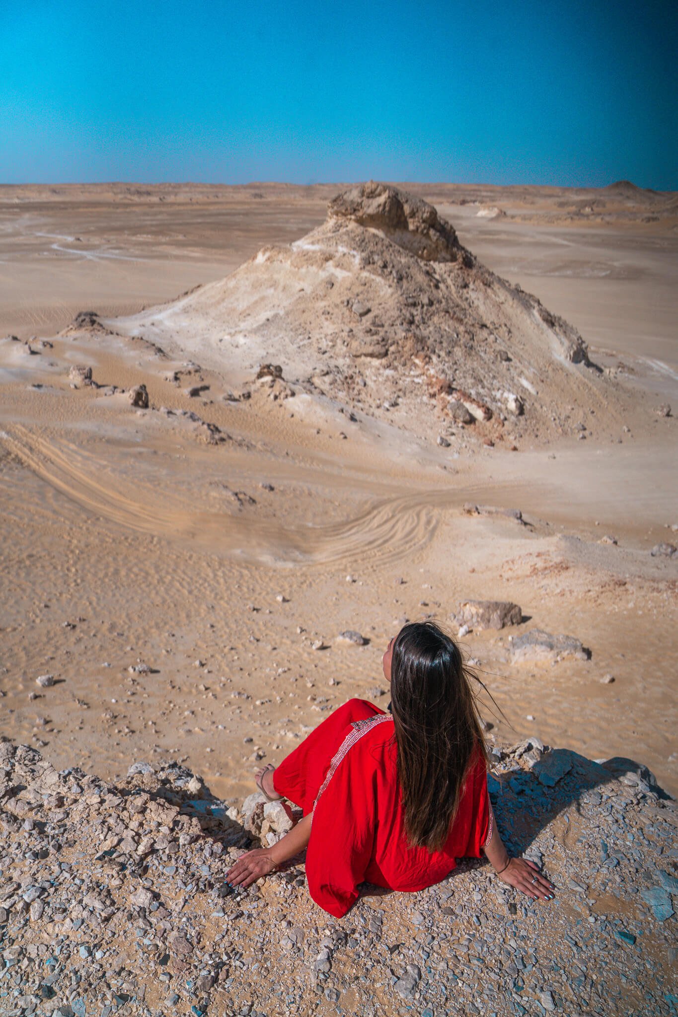 Crystal Mountain at the White Desert in Egypt