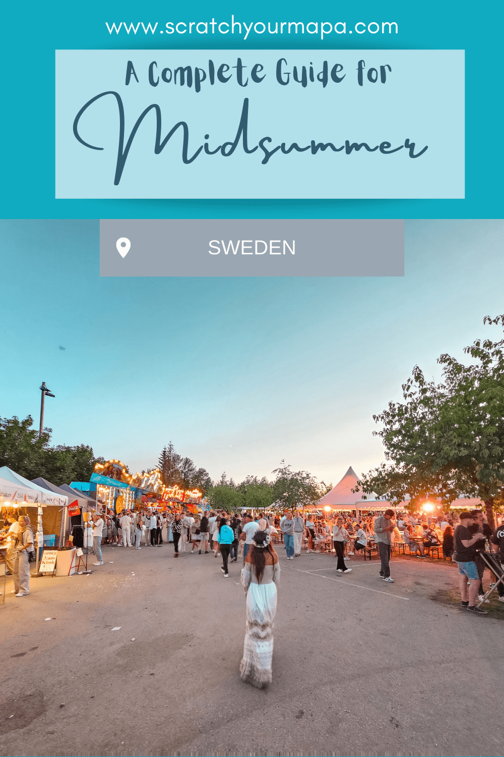 Midsummer celebrated in Sweden pin