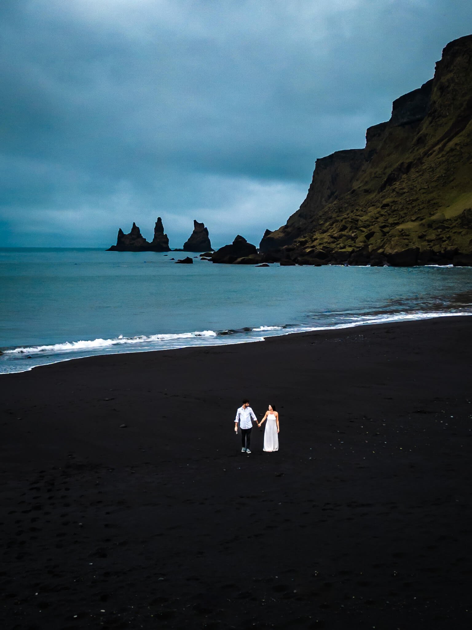 black sand beach in Vik, Instagram spots in Iceland