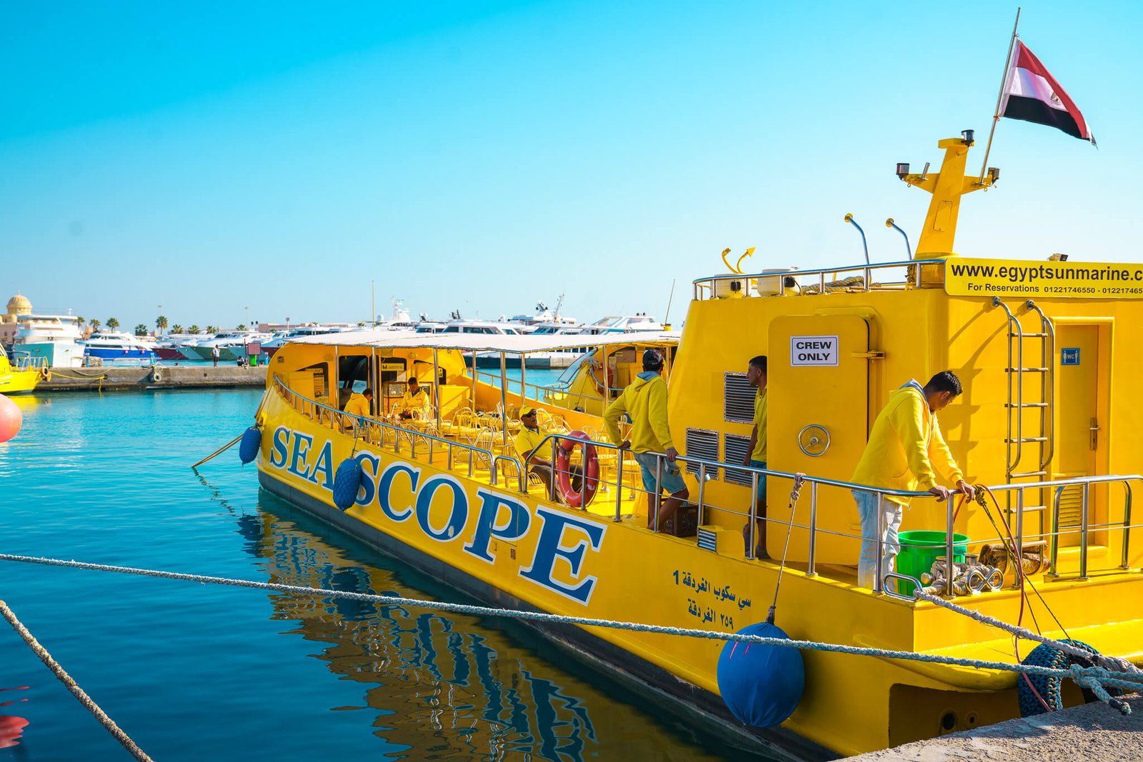 boat to the best beaches in Hurghada