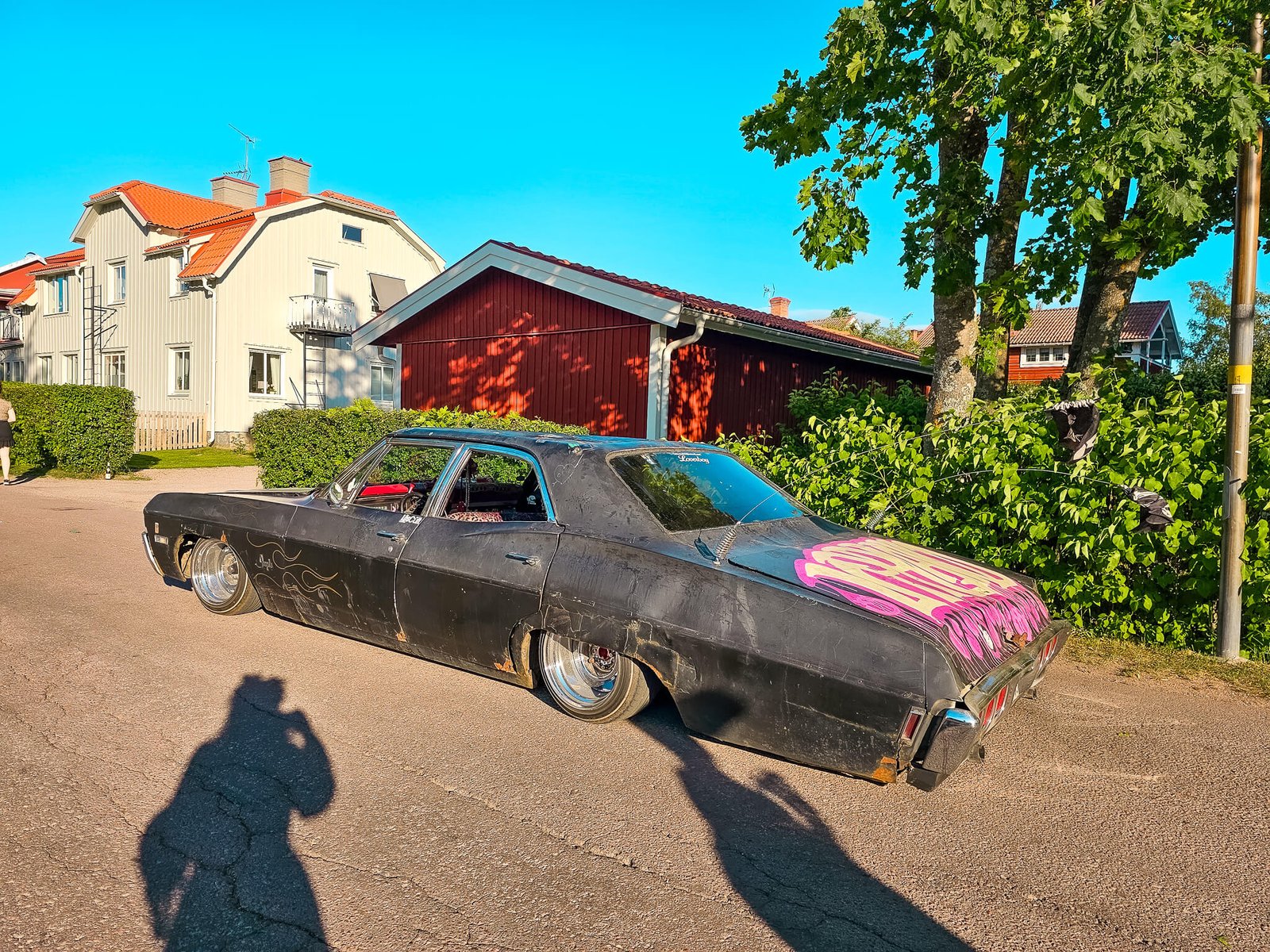 cars in Sweden during Midsummer
