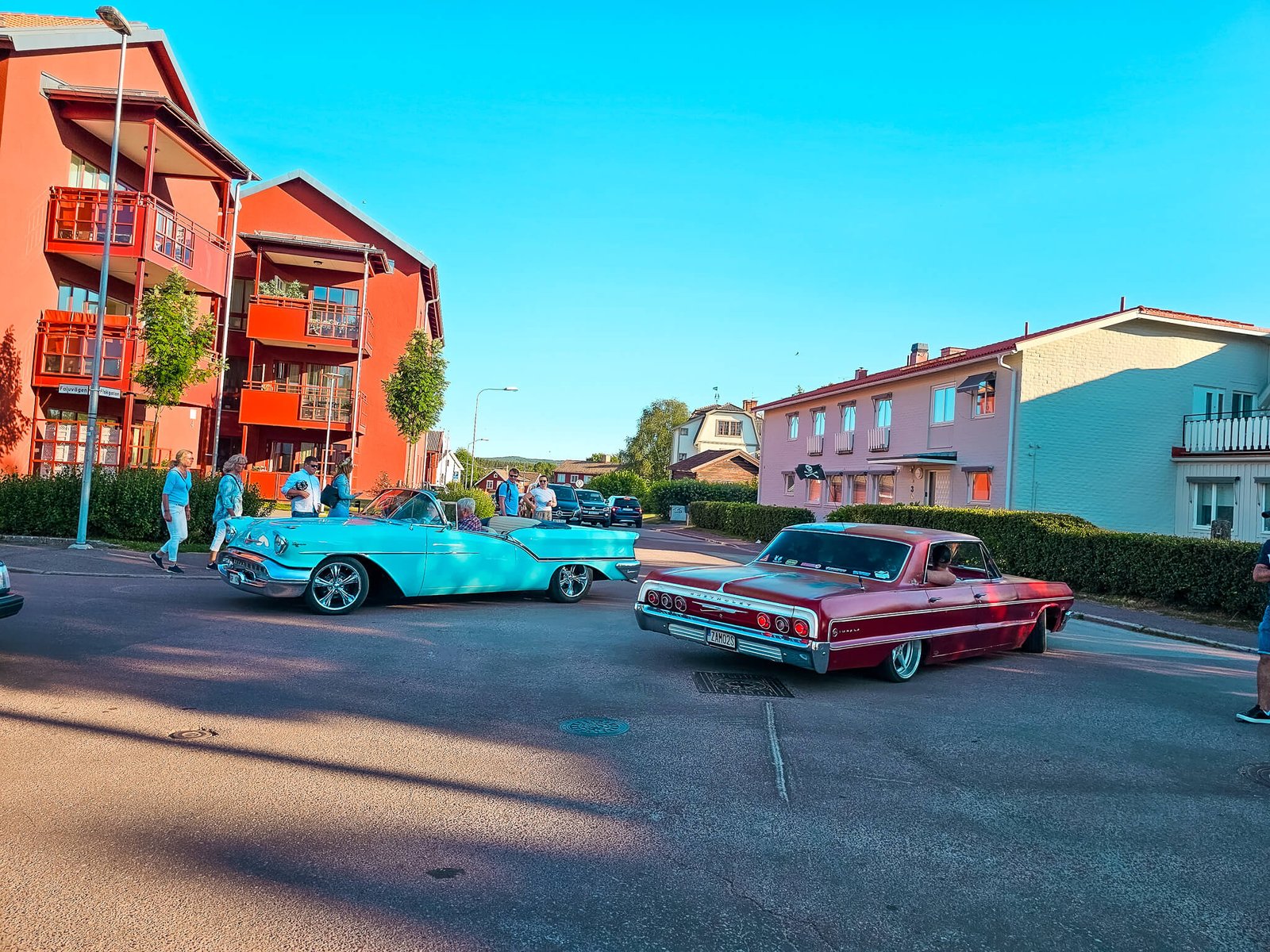 cars in Sweden during Midsummer