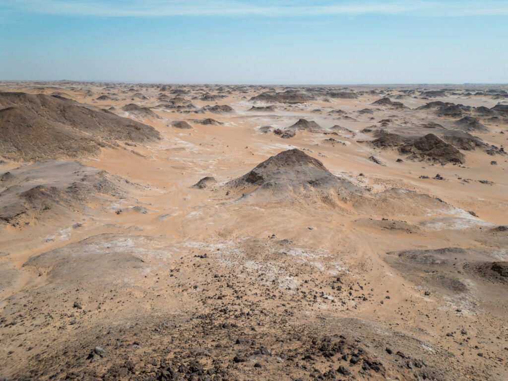 crystal mountains in the white desert of Egypt