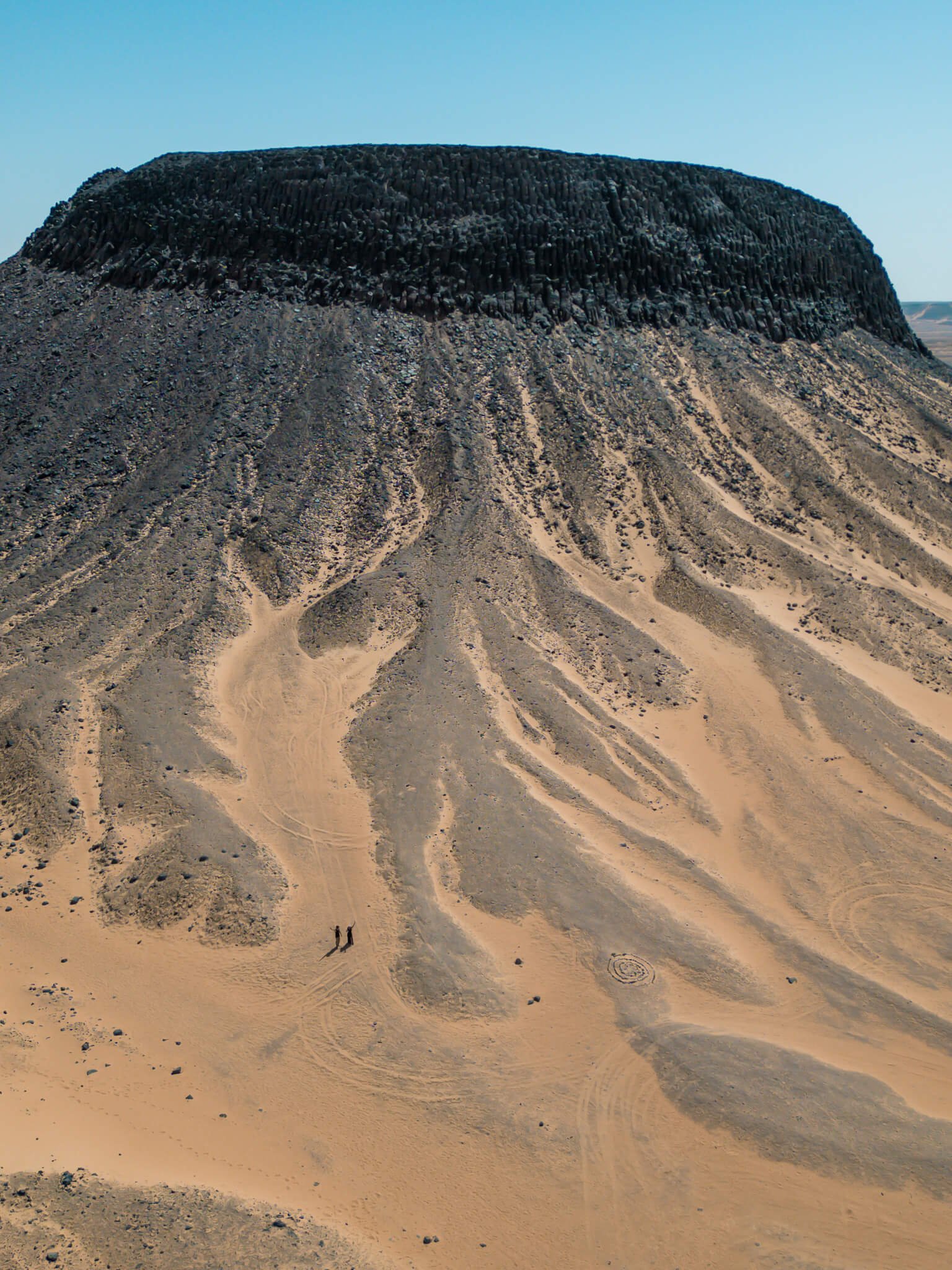 drone shot in the White Desert