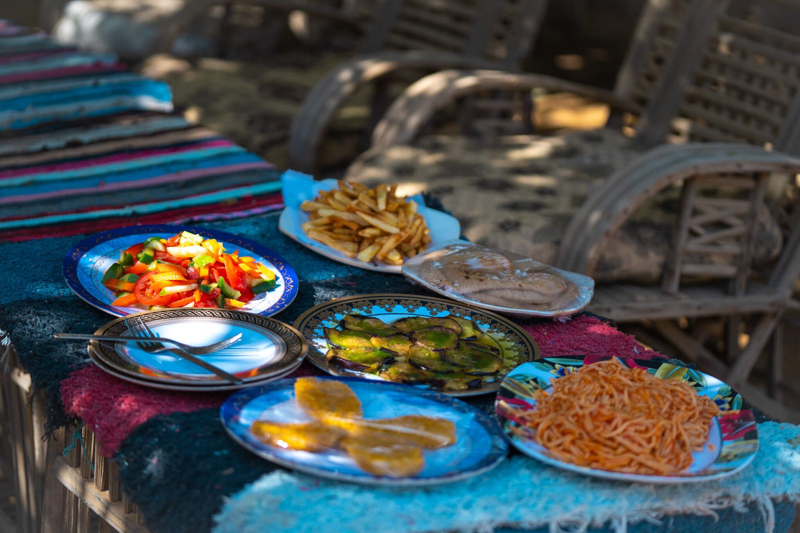 lunch at the white desert in Egypt