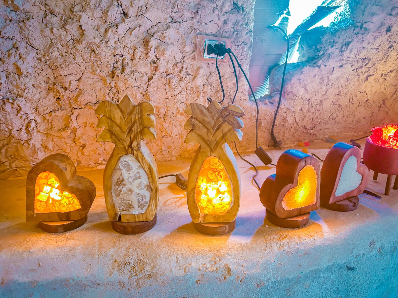 salt lamps in Siwa, Egypt