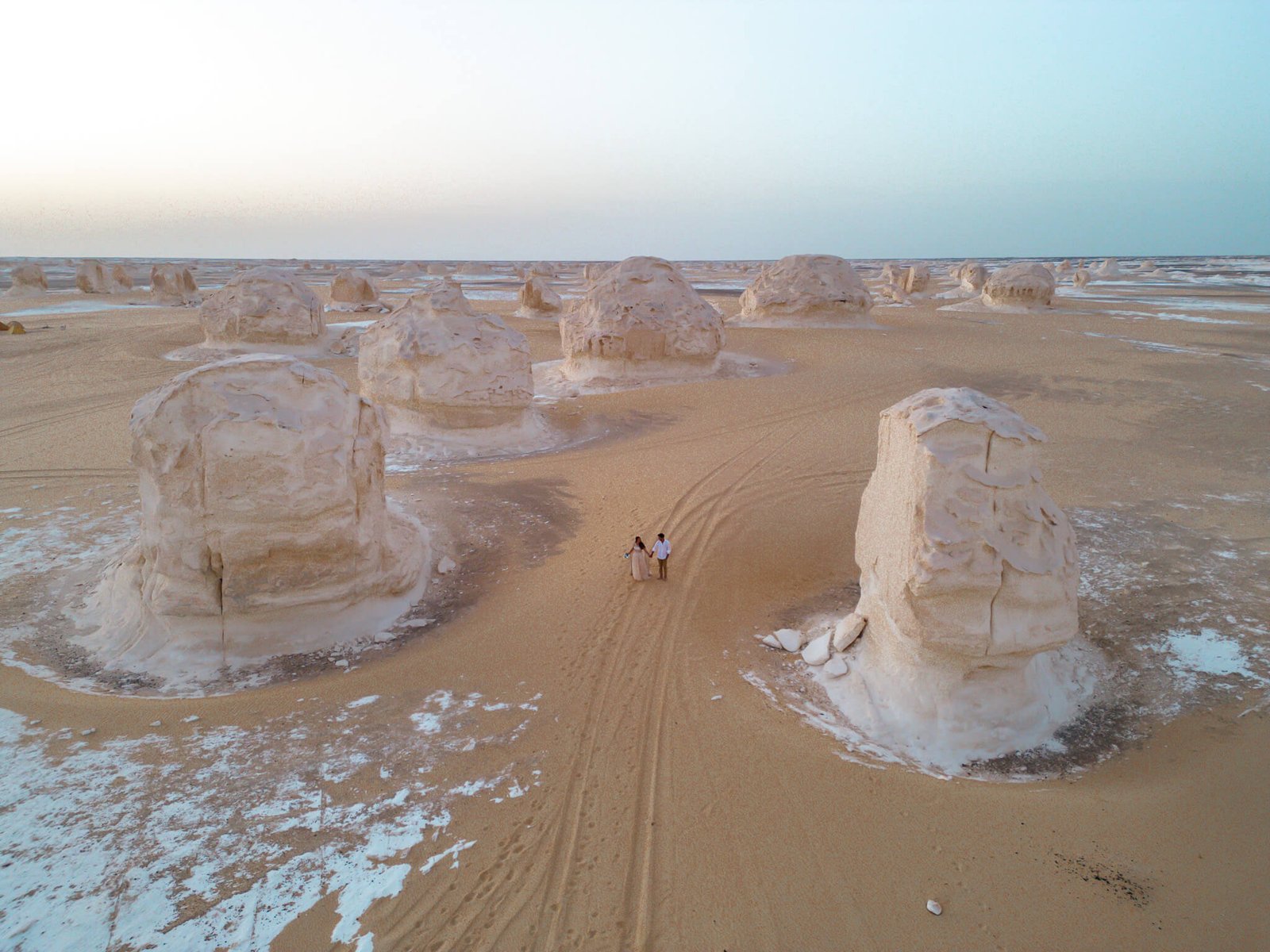 The white desert in Egypt
