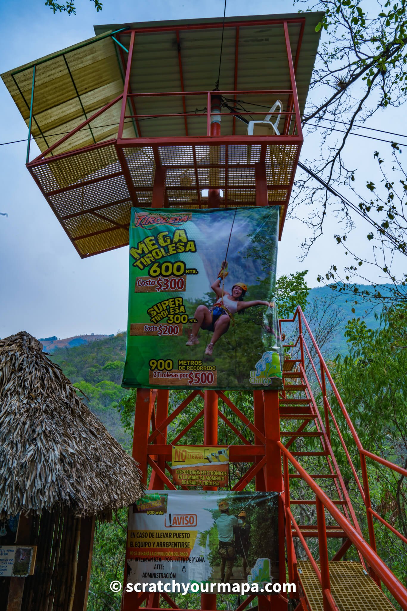 zip line at El Chiflon Waterfalls in Chiapas