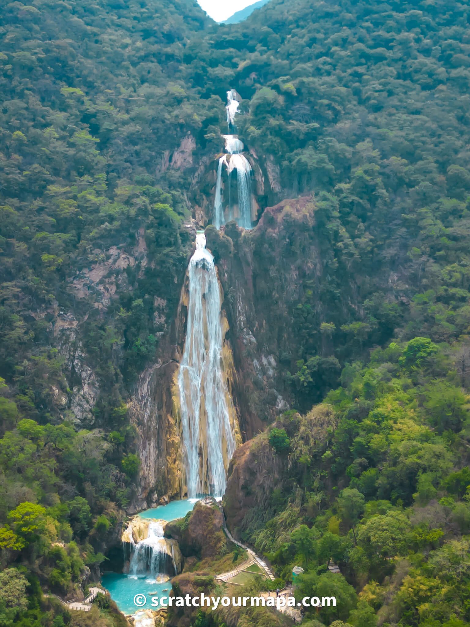 El Chiflon, the most beautiful waterfalls in Mexicoa