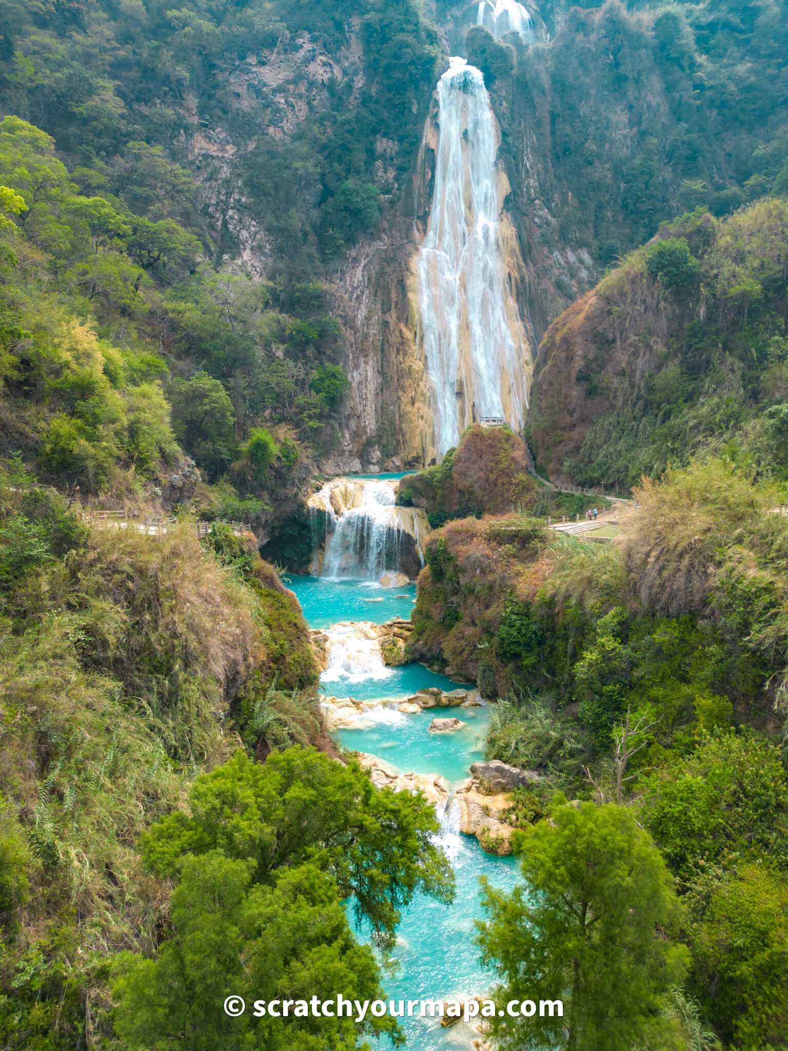 Salto de la Novia, El Chiflon waterfalls in Chiapas