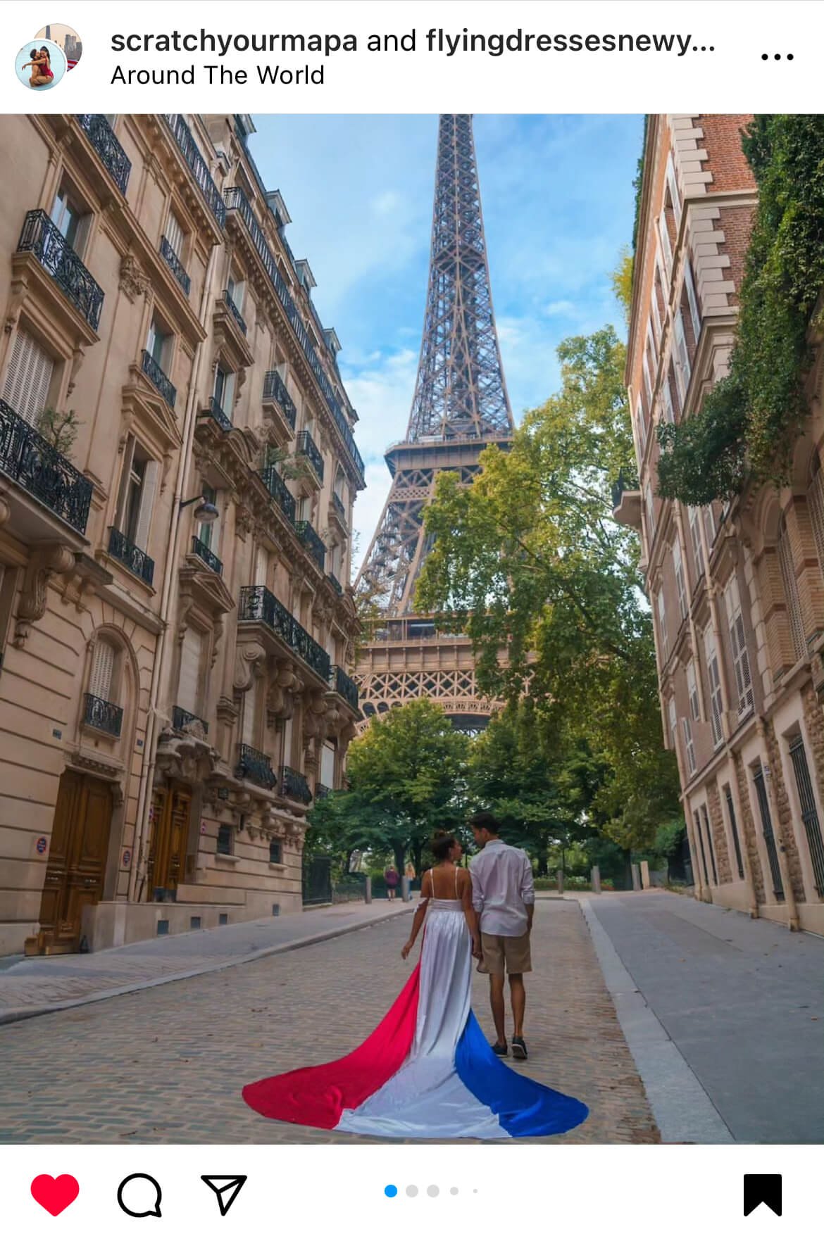 France flying dress, best pictures of the Eiffel Tower