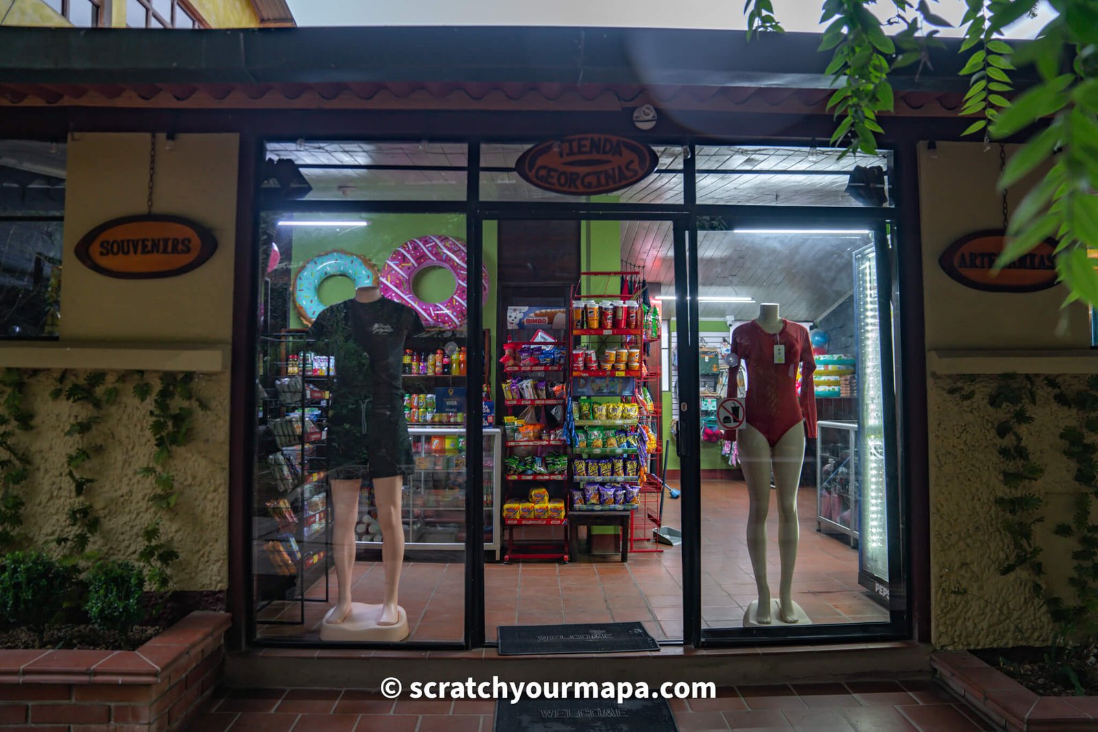 souvenir shop at Fuentes Georginas hot springs in Guatemala