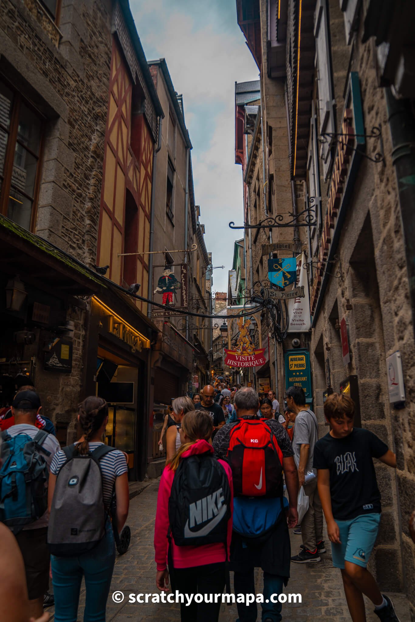 crowds of Mont-Saint-Michel