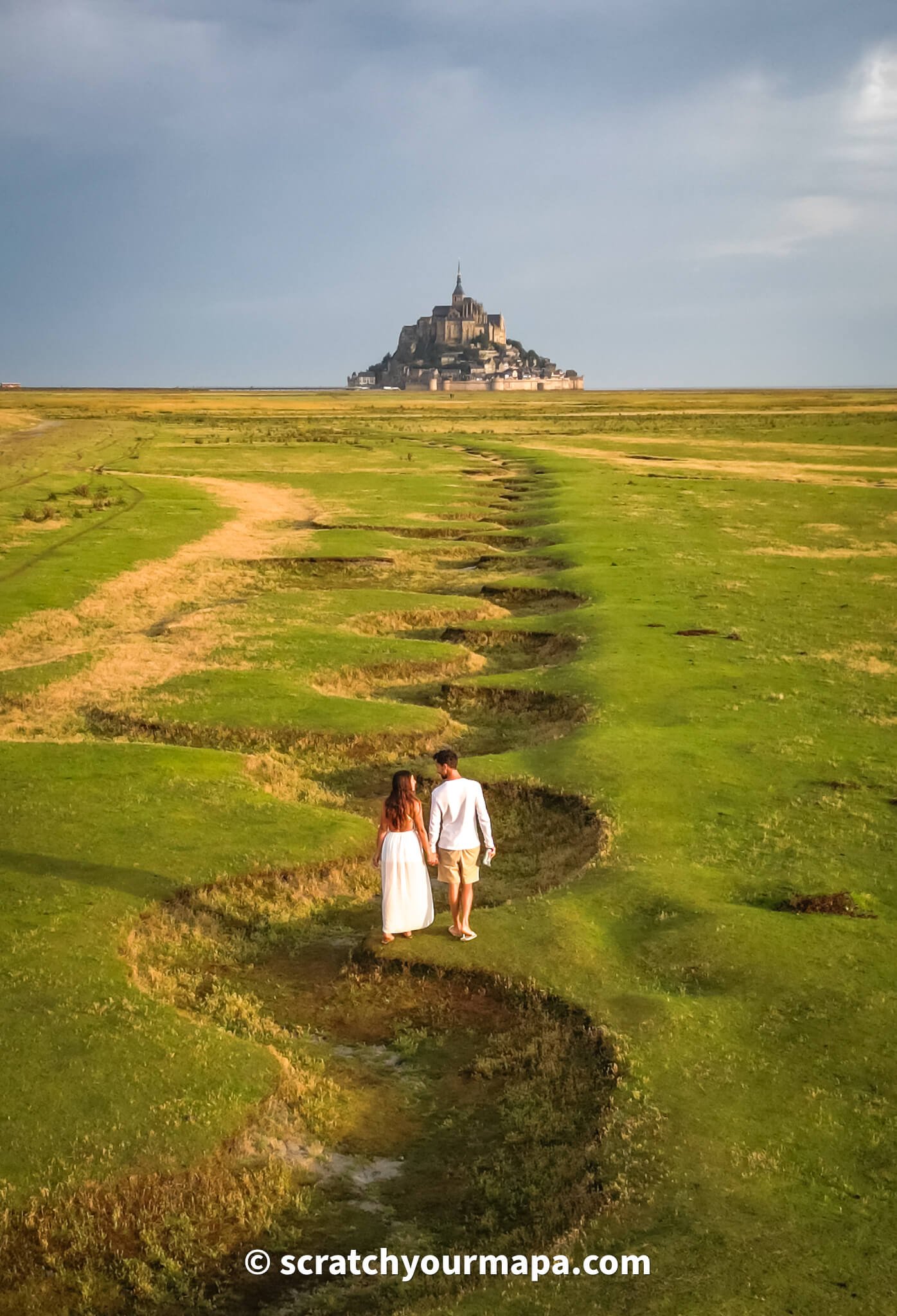 Meandors of Mont-Saint-Michel in France