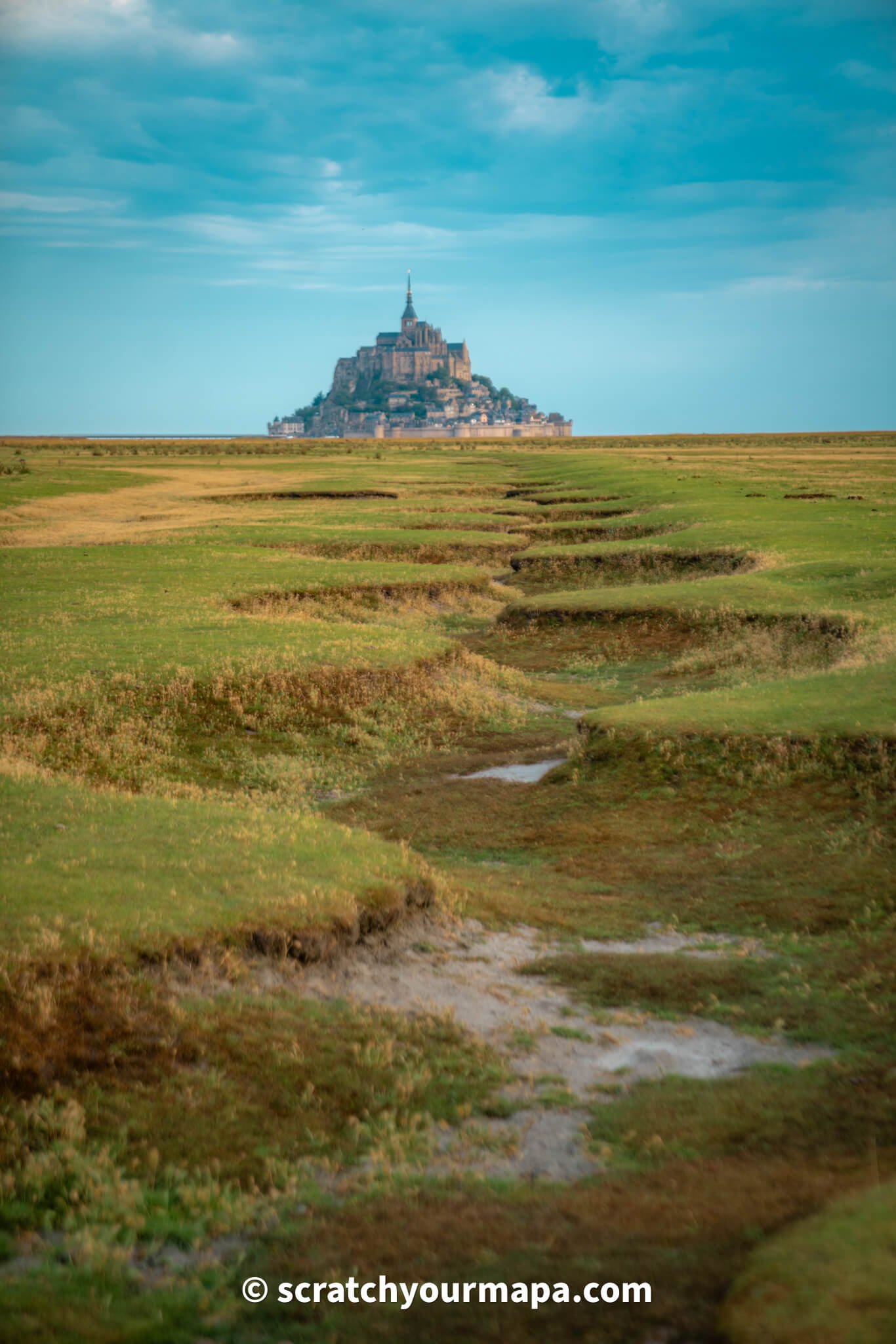 meandors of Mont-Saint-Michel in France