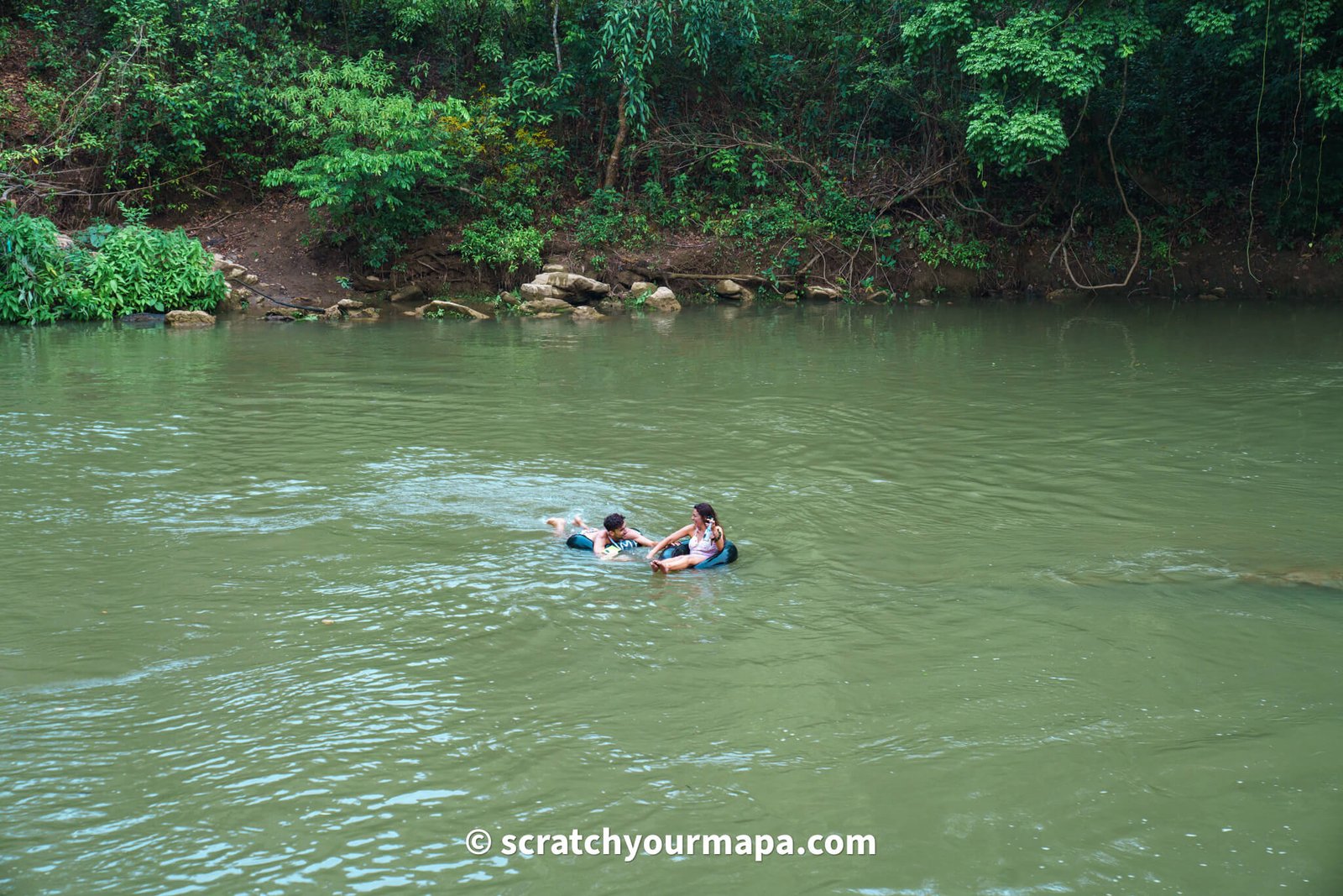 tubing at Semuc Champey in Guatemala