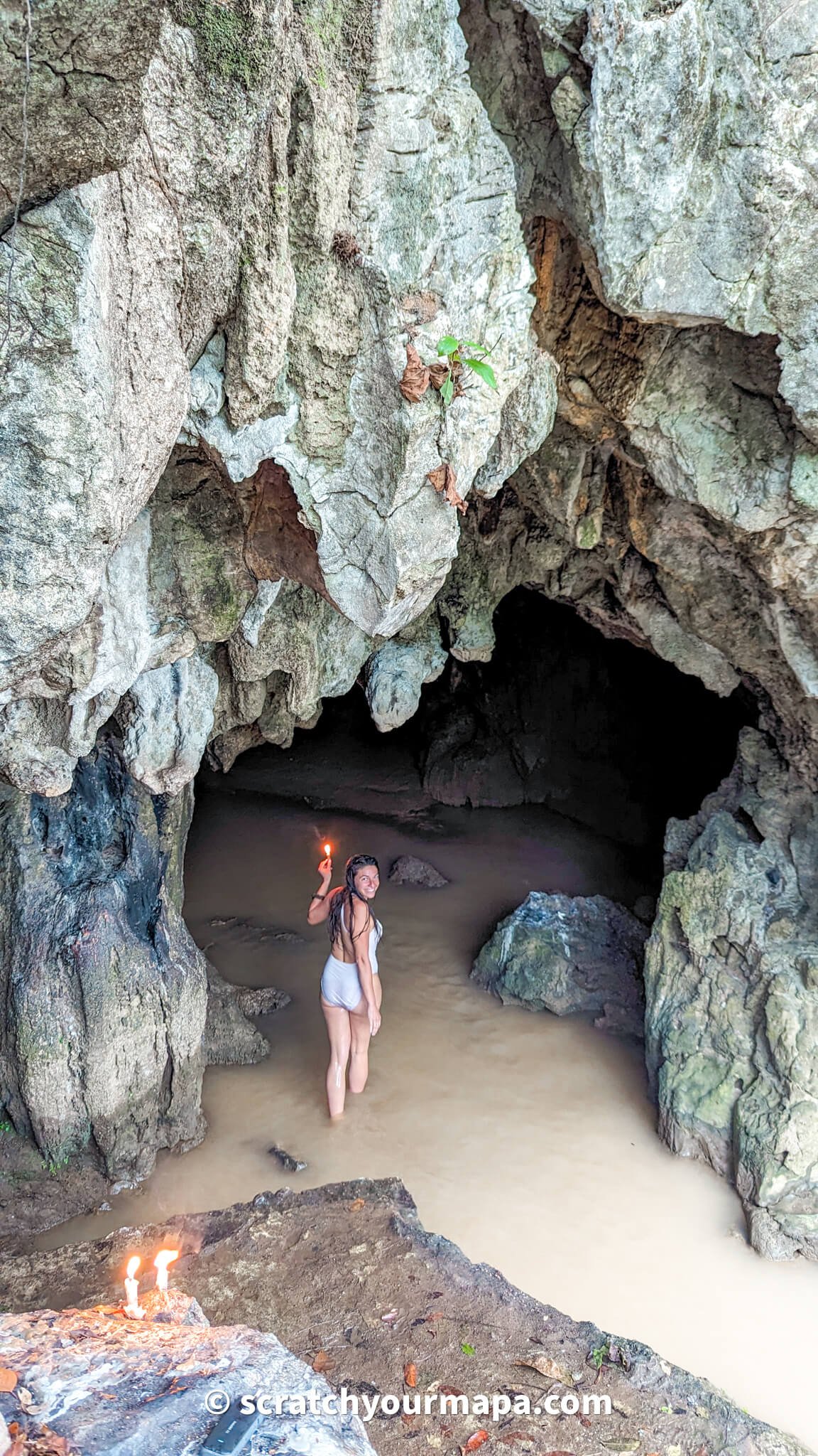 cave at Semuc Champey in Guatemala