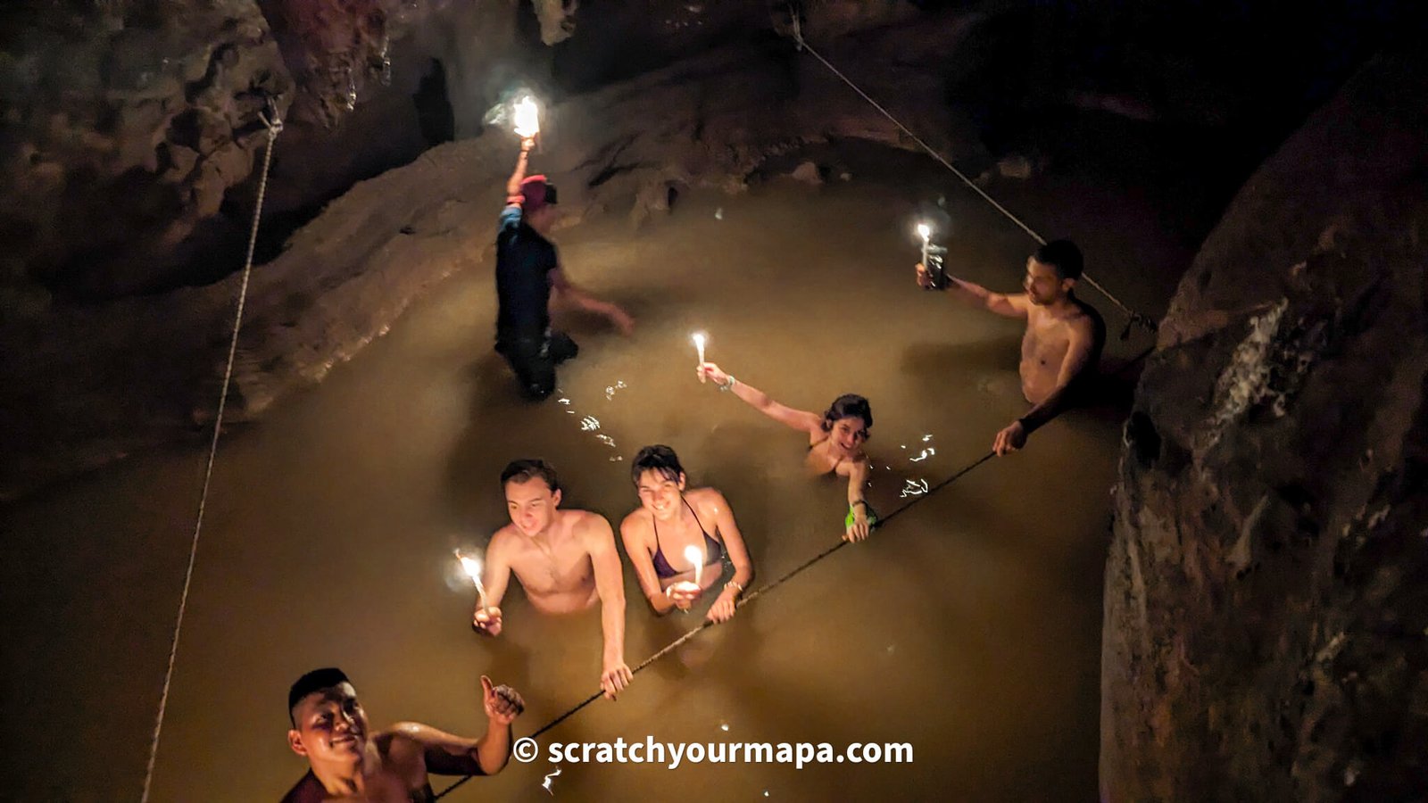 candelight cave tour at Semuc Champey in Guatemala