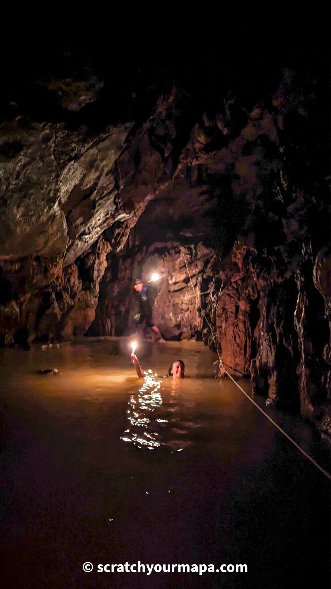 candelight cave tour at Semuc Champey cave in Guatemala