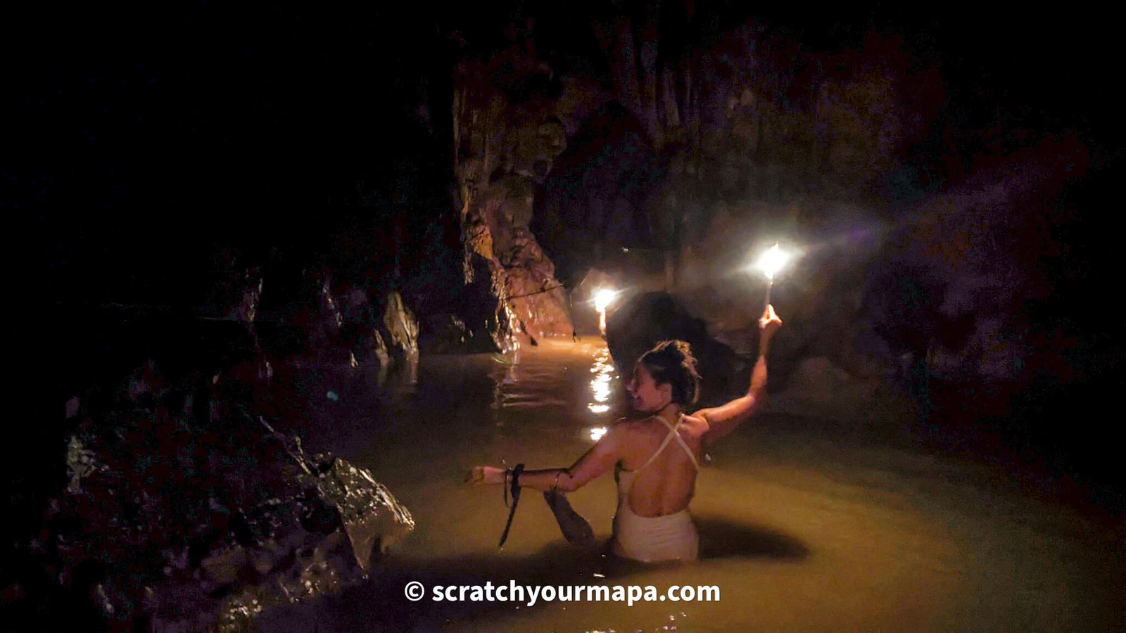 candelight cave tour at Semuc Champey cave in Guatemala