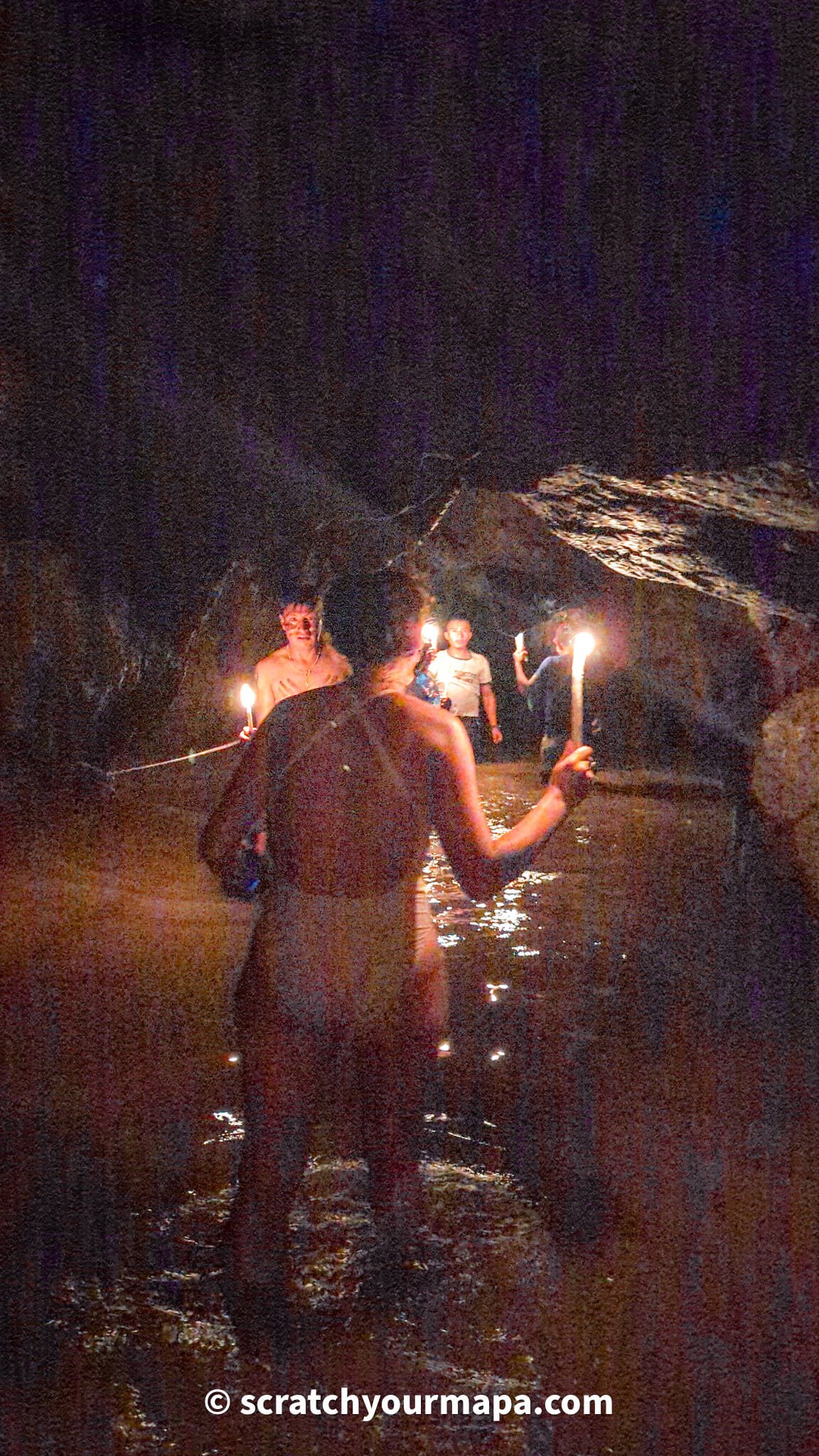 candelight cave tour at Semuc Champey cave in Guatemala