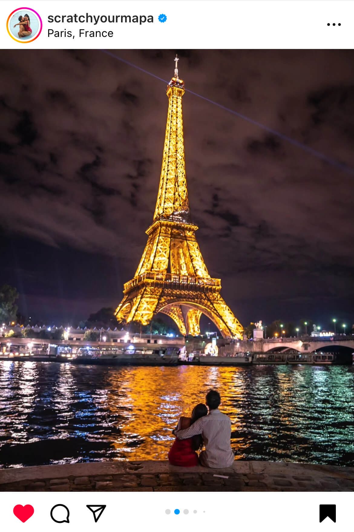 night view of the eiffel tower, France bucket list destinations